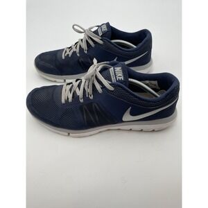 Nike Flex Experience Run 2014 Mens Size 1 2 Midnight Navy Blue White Sneakers
